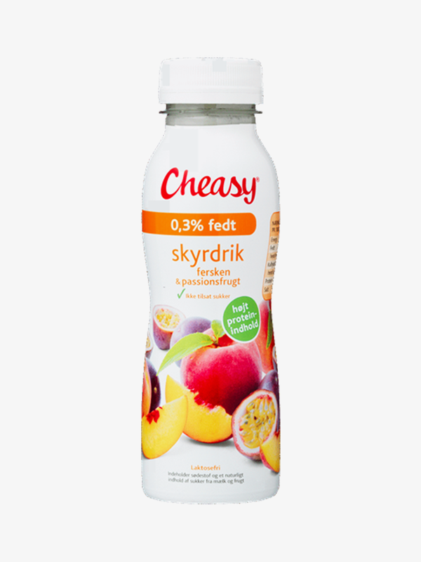 Cheasy Skyrdrik Fersken & passionsfrugt 0,3% fedt