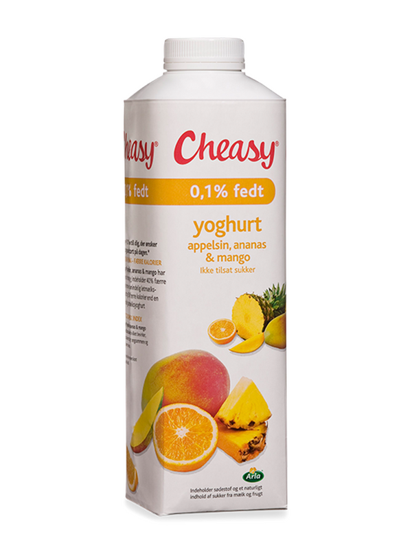 Cheasy Yoghurt med appelsin, ananas og mango